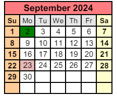 District School Academic Calendar for Paul F Boston Middle School for September 2024