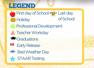 District School Academic Calendar Legend for F S Lara Academy