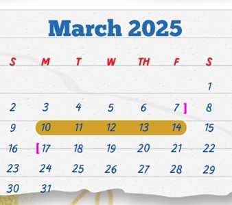 District School Academic Calendar for Ryan Elementary School for March 2025