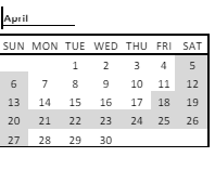 District School Academic Calendar for Alexander B Bruce for April 2025
