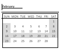 District School Academic Calendar for Alexander B Bruce for February 2025