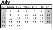 District School Academic Calendar for Alexander B Bruce for July 2024