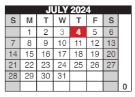 District School Academic Calendar for Pioneer Park Es for July 2024