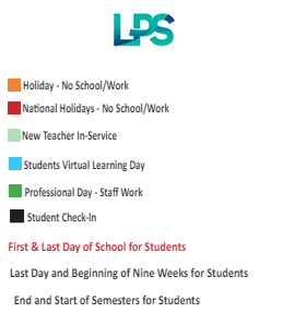 District School Academic Calendar Legend for Douglass Learning Ctr