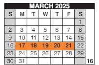 District School Academic Calendar for Pioneer Park Es for March 2025