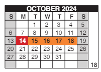 District School Academic Calendar for Douglass Learning Ctr for October 2024