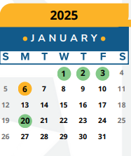 District School Academic Calendar for Plain Elementary School for January 2025