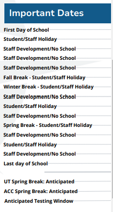 District School Academic Calendar Key for Plain Elementary School