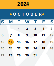 District School Academic Calendar for Steiner Ranch Elementary School for October 2024