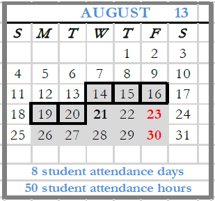 District School Academic Calendar for Hawthorn Hill ELEM. for August 2024