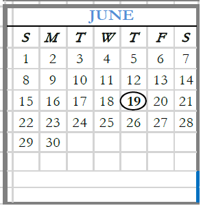 District School Academic Calendar for Hawthorn Hill ELEM. for June 2025