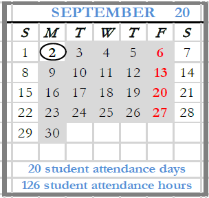 District School Academic Calendar for Hawthorn Hill ELEM. for September 2024