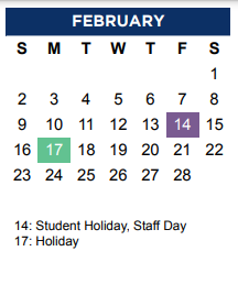 District School Academic Calendar for B B Owen Elementary for February 2025