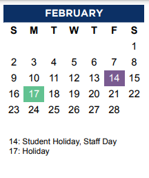 District School Academic Calendar for Lillie J Jackson Early Childhood C for February 2025