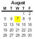 District School Academic Calendar for Joe Serna JR. Charter for August 2024