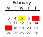 District School Academic Calendar for Washington (george) Elementary for February 2025