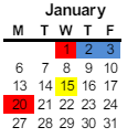 District School Academic Calendar for Westwood Elementary for January 2025