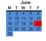 District School Academic Calendar for Middle College High for June 2025