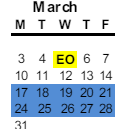 District School Academic Calendar for Muir (john) Elementary for March 2025