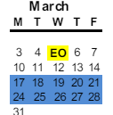 District School Academic Calendar for Joe Serna JR. Charter for March 2025