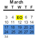 District School Academic Calendar for Woodbridge for March 2025