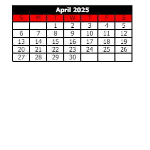 District School Academic Calendar for Logansport Comm High Sch for April 2025