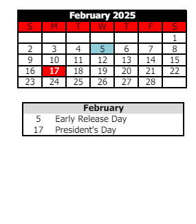 District School Academic Calendar for Logansport Comm High Sch for February 2025