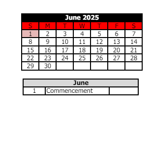 District School Academic Calendar for Logansport Comm High Sch for June 2025