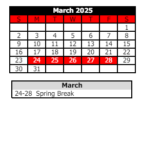 District School Academic Calendar for Logansport Comm High Sch for March 2025