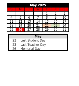 District School Academic Calendar for Logansport Comm High Sch for May 2025