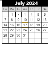 District School Academic Calendar for Loogootee Jr/sr High School for July 2024
