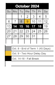 District School Academic Calendar for Loogootee Jr/sr High School for October 2024