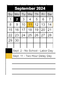 District School Academic Calendar for Loogootee Jr/sr High School for September 2024