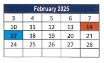 District School Academic Calendar for Lorain Admiral King Excel HS for February 2025
