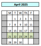 District School Academic Calendar for Laurel High (CONT.) for April 2025