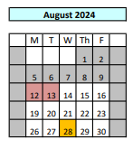 District School Academic Calendar for Laurel High (CONT.) for August 2024
