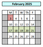District School Academic Calendar for Laurel High (CONT.) for February 2025