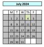 District School Academic Calendar for Laurel High (CONT.) for July 2024