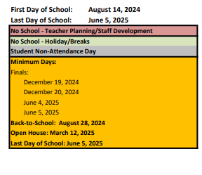 District School Academic Calendar Legend for Laurel High (CONT.)
