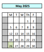 District School Academic Calendar for Laurel High (CONT.) for May 2025