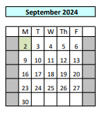 District School Academic Calendar for Laurel High (CONT.) for September 2024