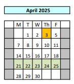 District School Academic Calendar for Mcauliffe (sharon Christa) Middle for April 2025