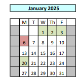 District School Academic Calendar for Mcauliffe (sharon Christa) Middle for January 2025