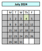 District School Academic Calendar for Mcauliffe (sharon Christa) Middle for July 2024