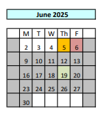 District School Academic Calendar for Mcauliffe (sharon Christa) Middle for June 2025