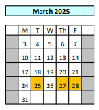 District School Academic Calendar for Mcauliffe (sharon Christa) Middle for March 2025