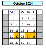 District School Academic Calendar for Mcauliffe (sharon Christa) Middle for October 2024