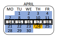 District School Academic Calendar for Elizabeth Learning Center for April 2025