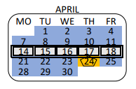 District School Academic Calendar for Clover Avenue Elementary for April 2025