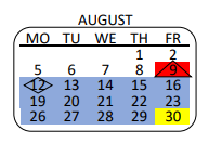 District School Academic Calendar for Monsenor Oscar Romero Charter Middle for August 2024